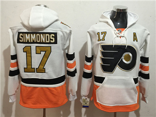 Philadelphia Flyers #17 Wayne Simmonds Men's White 50th Anniversary Hoodies