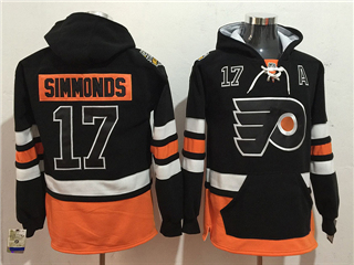Philadelphia Flyers #17 Wayne Simmonds Men's Black Hoodies
