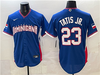Dominican Republic #23 Fernando Tatis Jr. Baseball Blue 2026 World Baseball Classic Jersey
