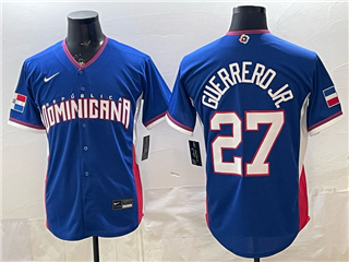 Dominican Republic #27 Vladimir Guerrero Jr. Baseball Blue 2026 World Baseball Classic Jersey