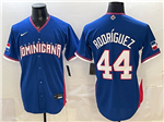 Dominican Republic #44 Julio Rodriguez Baseball Blue 2026 World Baseball Classic Jersey