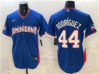 Dominican Republic #44 Julio Rodriguez Baseball Blue 2026 World Baseball Classic Jersey