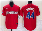 Dominican Republic Baseball #44 Julio Rodriguez Red 2023 World Baseball Classic Jersey