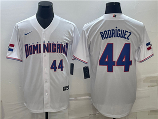 Dominican Republic Baseball #44 Julio Rodriguez White 2023 World Baseball Classic Jersey