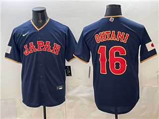 Japan Baseball #16 Shohei Ohtani Navy 2026 World Baseball Classic Jersey