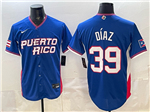 Puerto Rico #39 Edwin Diaz Blue 2026 World Baseball Classic Team Jersey