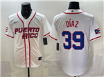Puerto Rico #39 Edwin Diaz White 2026 World Baseball Classic Team Jersey