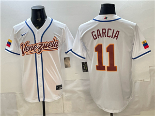 Venezuela Baseball #11 Maikel Garcia White 2026 World Baseball Classic Jersey