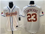 Venezuela Baseball #23 William Contreras White 2026 World Baseball Classic Jersey