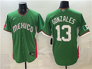 Mexico Baseball #13 Nick Gonzales Green 2026 World Baseball Classic Jersey