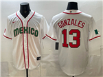 Mexico Baseball #13 Nick Gonzales White 2026 World Baseball Classic Jersey
