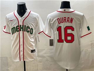 Mexico Baseball #16 Jarren Duran White 2026 World Baseball Classic Jersey