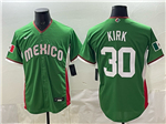 Mexico Baseball #30 Alejandro Kirk Green 2026 World Baseball Classic Jersey