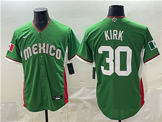 Mexico Baseball #30 Alejandro Kirk Green 2026 World Baseball Classic Jersey