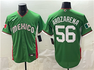 Mexico Baseball #56 Randy Arozarena Green 2026 World Baseball Classic Jersey