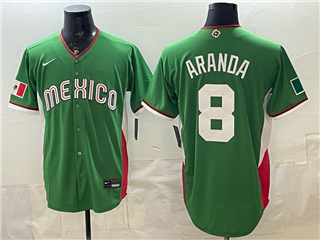 Mexico Baseball #8 Jonathan Aranda Green 2026 World Baseball Classic Jersey