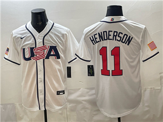USA Baseball #11 Gunnar Henderson White 2026 World Baseball Classic Jersey