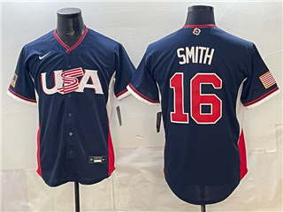 USA Baseball #16 Will Smith Navy 2026 World Baseball Classic Jersey