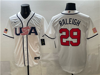 USA Baseball #29 Cal Raleigh White 2026 World Baseball Classic Jersey