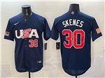 USA Baseball #30 Paul Skenes Navy World Baseball Classic Jersey