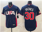 USA Baseball #30 Paul Skenes Navy 2026 World Baseball Classic Jersey