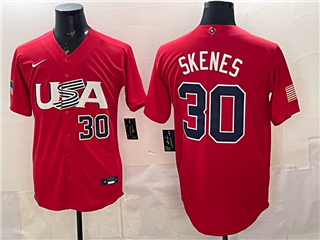 USA Baseball #30 Paul Skenes Red World Baseball Classic Jersey