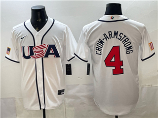 USA Baseball #4 Pete Crow-Armstrong White 2026 World Baseball Classic Jersey