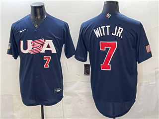 USA Baseball #7 Bobby Witt Jr. Navy World Baseball Classic Jersey
