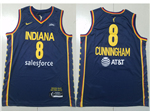 Indiana Fever #8 Sophie Cunningham Navy WNBA Basketball Jersey
