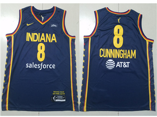 Indiana Fever #8 Sophie Cunningham Navy WNBA Basketball Jersey