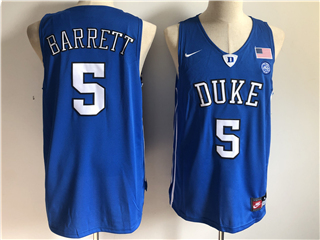 Duke Blue Devils #5 R.J. Barrett Blue Elite College Basketball Jersey