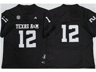 Texas A&M Aggies 12th Man Black College Football F.U.S.E. Limited Jersey