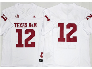 Texas A&M Aggies 12th Man White College Football F.U.S.E. Limited Jersey