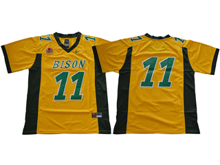 North Dakota State Bison #11 Carson Wentz Yellow College Football Jersey
