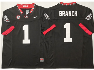 Georgia Bulldogs #1 Zachariah Branch Alternate Black College Football F.U.S.E. Limited Jersey