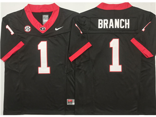 Georgia Bulldogs #1 Zachariah Branch Black College Football F.U.S.E. Limited Jersey