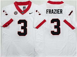 Georgia Bulldogs #3 Nate Frazier White College Football F.U.S.E. Limited Jersey