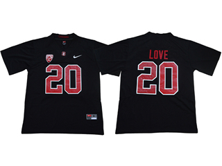 Stanford Cardinal #20 Bryce Love Black College Football Jersey