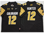 Colorado Buffaloes #12 Travis Hunter Black College Football F.U.S.E. Limited Jersey