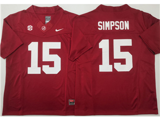 Alabama Crimson Tide #15 Ty Simpson Red College Football F.U.S.E. Limited Jersey