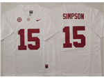 Alabama Crimson Tide #15 Ty Simpson White College Football F.U.S.E. Limited Jersey