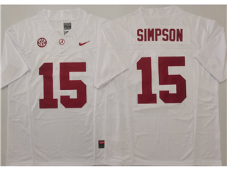 Alabama Crimson Tide #15 Ty Simpson White College Football F.U.S.E. Limited Jersey