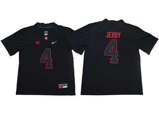 Alabama Crimson Tide #4 Jerry Jeudy Black College Football Jersey