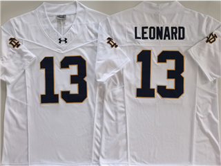 Notre Dame Fighting Irish #13 Riley Leonard White College Football Limited Jersey