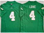 Notre Dame Fighting Irish #4 Jeremiyah Love Green College Football Limited Jersey