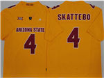 Arizona State Sun Devils #4 Cam Skattebo Gold College Football F.U.S.E. Limited Jersey