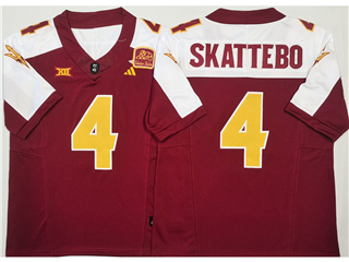 Arizona State Sun Devils #4 Cam Skattebo Red Special College Football Limited Jersey