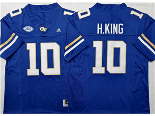 Georgia Tech Yellow Jackets #10 Haynes King Blue College Football F.U.S.E. Limited Jersey