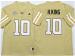 Georgia Tech Yellow Jackets #10 Haynes King Gold College Football F.U.S.E. Limited Jersey