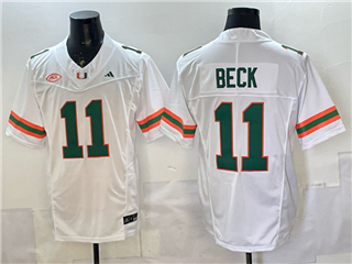 Miami Hurricanes #11 Carson Beck White College Football F.U.S.E. Limited Jersey